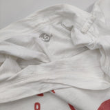 45R/45rpm HAPPY CLUB ロゴ サイズ3 半袖Ｔシャツ カットソー ホワイト レディース フォーティーファイブアールピーエム【中古】5-0708S♪