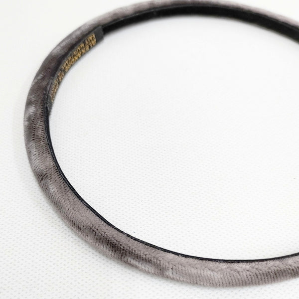 Alexandre De Paris ベルベット カチューシャ ヘアアクセサリー グレー