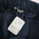 marble sud 新品 EMB zassou Skirt 雑草 刺繍 定価23100円 ギャザー ロングスカート 25SS ネイビー レディース マーブルシュッド【中古】5-0614M♪