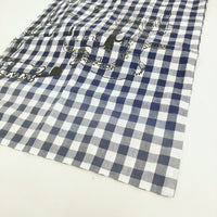 tao COMME des GARCONS ムーミン トーベヤンソン ギンガムプリントトートバッグ ネイビー ホワイト タオ コムデギャルソン【中古】5-0614G♪