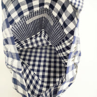 tao COMME des GARCONS ムーミン トーベヤンソン ギンガムプリントトートバッグ ネイビー ホワイト タオ コムデギャルソン【中古】5-0614G♪