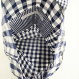 tao COMME des GARCONS ムーミン トーベヤンソン ギンガムプリントトートバッグ ネイビー ホワイト タオ コムデギャルソン【中古】5-0614G♪