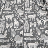 marble sud Nagano Nature ナガノネイチャー アニマル 動物 ワンピース 24SS グレー ホワイト レディース マーブルシュッド【中古】5-0614M♪