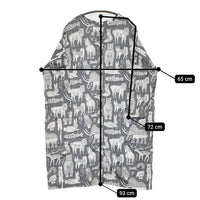 marble sud Nagano Nature ナガノネイチャー アニマル 動物 ワンピース 24SS グレー ホワイト レディース マーブルシュッド【中古】5-0614M♪