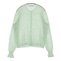 mina perhonen tulip 定価66000円 acs8900 mint 40 クルーネック カーディガン 24SS ライトグリーン レディース ミナペルホネン【中古】5-0614M♪