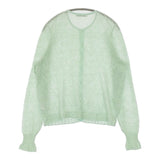 mina perhonen tulip 定価66000円 acs8900 mint 40 クルーネック カーディガン 24SS ライトグリーン レディース ミナペルホネン【中古】5-0614M♪