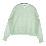 mina perhonen tulip 定価57200円 acs8901 mint サイズ40 クルーネック ニット 24SS ライトグリーン レディース ミナペルホネン【中古】5-0614M♪