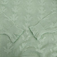 mina perhonen tulip 定価57200円 acs8901 mint サイズ40 クルーネック ニット 24SS ライトグリーン レディース ミナペルホネン【中古】5-0614M♪