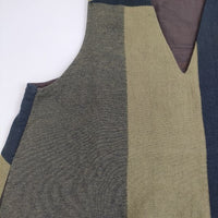 tamaki niime only one オンリーワン ヲリヲリ ふかふか 定価44000円 ノースリーブ コットン ワンピース カーキ ネイビー レディース 玉木新雌/タマキニイメ【中古】5-0820T∞