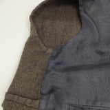 Vlas Blomme Wild Double Gauze 異素材切り替え 定価35200円 ジレ コルトレイクリネン ベスト 濃紺 ブラウン レディース ヴラスブラム【中古】5-0820T∞