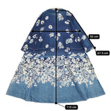 45R/45rpm ボーダーフラワープリントのドレス（インディゴ） 定価90200円 ワンピース 23SS ネイビー レディース フォーティーファイブアールピーエム【中古】5-1201M∞