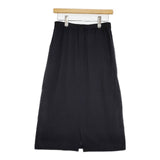 evam eva cotton skirt コットン 定価24200円 日本製　E231T162 ロングスカート 23SS ブラック レディース エヴァムエヴァ【中古】5-0922M∞