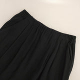 evam eva cotton skirt コットン 定価24200円 日本製　E231T162 ロングスカート 23SS ブラック レディース エヴァムエヴァ【中古】5-0922M∞
