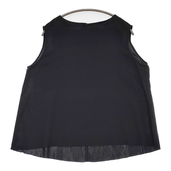 evam eva cotton sleeveless 定22000円 日本製 E231T158 ノースリーブ ブラウス シャツ 23SS ブラック レディース エヴァムエヴァ【中古】5-0708S♪