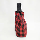 tricot COMME des GARCONS ウール タータンチェック トートバッグ レッド ブラック レディース トリココムデギャルソン【中古】5-1117T◎