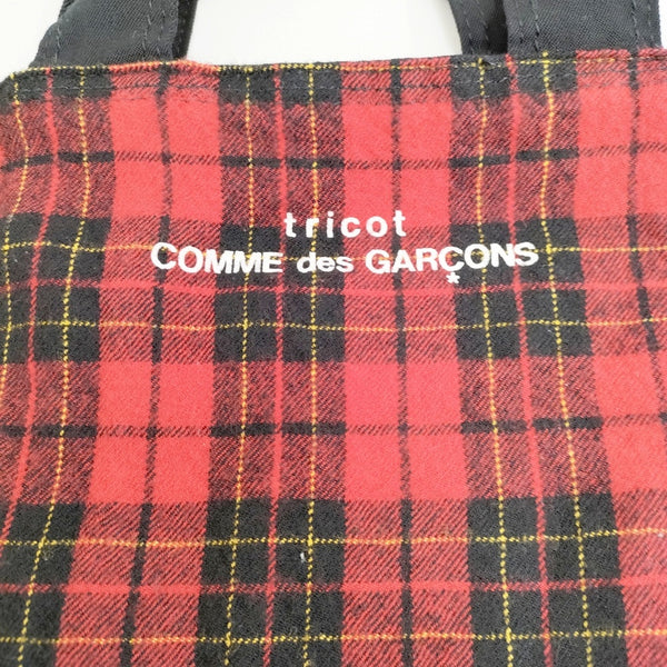 tricot COMME des GARCONS ウール タータンチェック トートバッグ