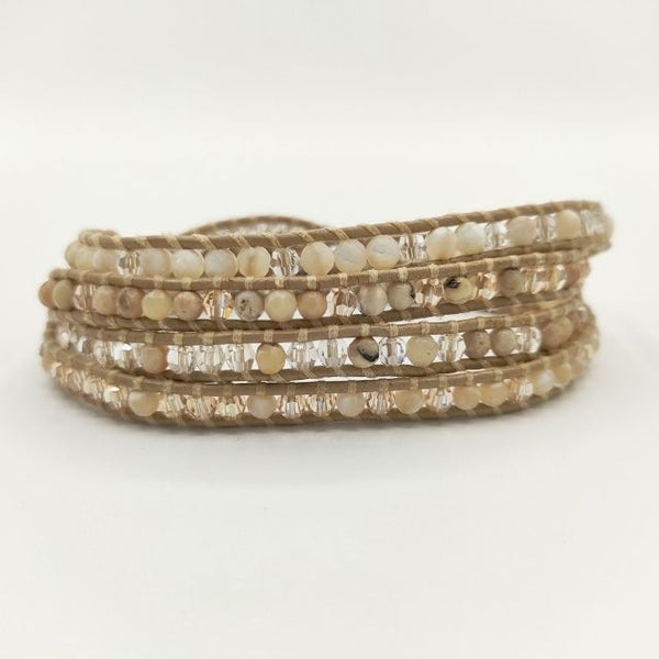 CHAN LUU ビーズ ブレスレット ベージュ レディース チャンルー【中古】5-0813G∞