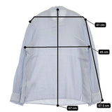 URBAN RESEARCH DOORS DR46-23E102 ピンタックフリルスタンドカラー ブラウス シャツ 24AW ブルー レディース アーバンリサーチドアーズ【中古】5-1201M∞