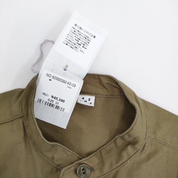 【45R】薄バックサテンの908ニームシャツ 45R薄バックサテンの908ニームシャツ: WOMEN｜45R