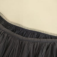 humoresque ギャザー コットン ロングスカート ネイビー レディース ユーモレスク【中古】5-0922M∞