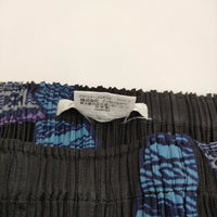 PLEATS PLEASE ISSEY MIYAKE フィッシュプリント プリーツスカート PP33-JG635 ロング ブラック レディース プリーツプリーズ【中古】5-0614M♪