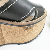 Vivienne Westwood ロッキンホース スレイブ コルク サイズ36 サンダル ブラック レディース ヴィヴィアンウエストウッド【中古】5-0809S◎