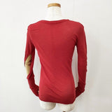 INSCRIRE 123ss-cut8 CSM OPEN Sleeve Tee 長袖Ｔシャツ カットソー ロンＴ レッド レディース アンスクリア【中古】5-0824M∞