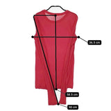 INSCRIRE 123ss-cut8 CSM OPEN Sleeve Tee 長袖Ｔシャツ カットソー ロンＴ レッド レディース アンスクリア【中古】5-0824M∞