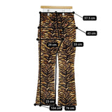 ACNE STUDIOS タイガー トラ柄 アニマル柄 センタープレスフレア パンツ ブラウン ベージュ レディース アクネストゥディオズ【中古】5-1023T∞