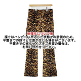 ACNE STUDIOS タイガー トラ柄 アニマル柄 センタープレスフレア パンツ ブラウン ベージュ レディース アクネストゥディオズ【中古】5-1023T∞
