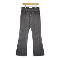 L'Appartement/Deuxieme Classe KURO別注 70s Flare Denim ダメージ加工 フレア デニムパンツ ブラック レディース アパルトモン【中古】5-0614G♪