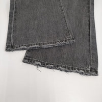 L'Appartement/Deuxieme Classe KURO別注 70s Flare Denim ダメージ加工 フレア デニムパンツ ブラック レディース アパルトモン【中古】5-0614G♪