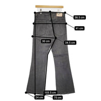 L'Appartement/Deuxieme Classe KURO別注 70s Flare Denim ダメージ加工 フレア デニムパンツ ブラック レディース アパルトモン【中古】5-0614G♪