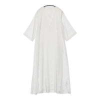 CITYSHOP SATIN KAFTAN DRESS 定価20900円 サイズ38 サテン Vネック ワンピース 24SS ホワイト レディース シティショップ【中古】5-0628M♪