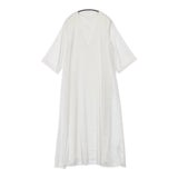CITYSHOP SATIN KAFTAN DRESS 定価20900円 サイズ38 サテン Vネック ワンピース 24SS ホワイト レディース シティショップ【中古】5-0628M♪