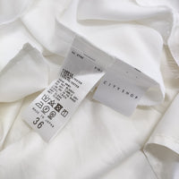 CITYSHOP SATIN KAFTAN DRESS 定価20900円 サイズ38 サテン Vネック ワンピース 24SS ホワイト レディース シティショップ【中古】5-0628M♪