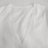 CITYSHOP SATIN KAFTAN DRESS 定価20900円 サイズ38 サテン Vネック ワンピース 24SS ホワイト レディース シティショップ【中古】5-0628M♪