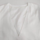 CITYSHOP SATIN KAFTAN DRESS 定価20900円 サイズ38 サテン Vネック ワンピース 24SS ホワイト レディース シティショップ【中古】5-0628M♪