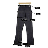 HOLIDAY HIGH WAIST SKINNY FLARE DENIM PANTS 定価24200円 デニムパンツ ブラック レディース ホリデイ【中古】5-1022G∞