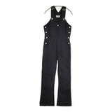 HOLIDAY SLIM FLARE DENIM OVER-ALL 定価36300円 デニムサロペット オーバーオール ブラック レディース ホリデイ【中古】5-1022M∞