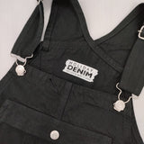 HOLIDAY SLIM FLARE DENIM OVER-ALL 定価36300円 デニムサロペット オーバーオール ブラック レディース ホリデイ【中古】5-1022M∞