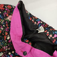 leur logette 花柄 フラワープリント パンツ ブラック マルチカラー レディース ルール ロジェット/ルル ロジェッタ【中古】5-0816M∞