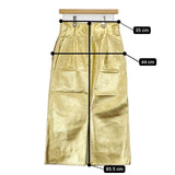 CITYSHOP FAUX LEATHER H/W スカート 合皮 フェイクレザー 定価19800円 ロングスカート 23AW ゴールド レディース シティショップ【中古】5-1023T∞