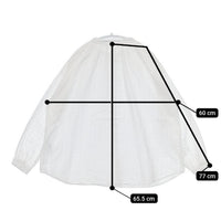 prit ジャガード コットン 製品洗い ブラウス シャツ ホワイト レディース プリット【中古】5-0816M∞