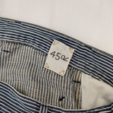 45R/45rpm 小麦ヒッコリーの908ペインター（加工）定価40700円 サイズ30 デニムパンツ ブルー ホワイト レディース フォーティーファイブアールピーエム【中古】5-1201G∞