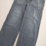 45R/45rpm 小麦ヒッコリーの908ペインター（加工）定価40700円 サイズ30 デニムパンツ ブルー ホワイト レディース フォーティーファイブアールピーエム【中古】5-1201G∞