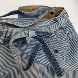 45R/45rpm ライ麦デニムのラップスカート（ヒッコリー淡） 25SS ブルー ホワイト レディース フォーティーファイブアールピーエム【中古】5-0614M♪