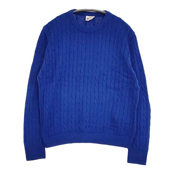 45R/45rpm 超ガーゼケーブルストレッチの908オンザビーチクルー 定価27500円 セーター ニット ブルー レディース フォーティーファイブアールピーエム【中古】5-1022M∞
