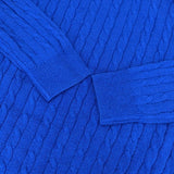 45R/45rpm 超ガーゼケーブルストレッチの908オンザビーチクルー 定価27500円 セーター ニット ブルー レディース フォーティーファイブアールピーエム【中古】5-1022M∞