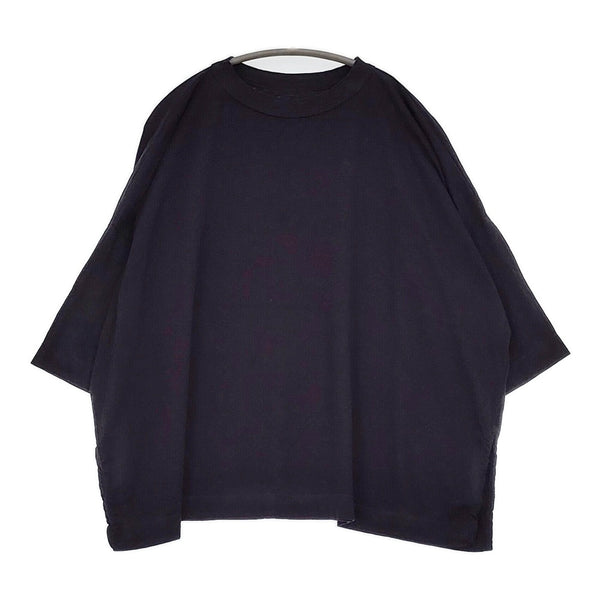 45R/45rpm ビッグスリットTシャツ ワイドドロップショルダーカットソー ネイビー レディース フォーティーファイブアールピーエム【中古】5-0614M♪